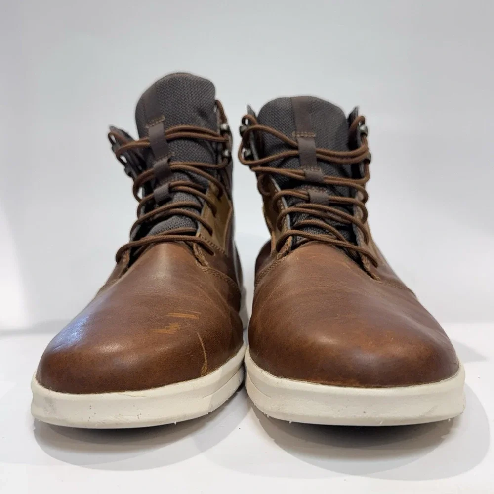 Timberland Boots Men's Size 13 Toffee Brown Leather Parker Street Sneaker‎ Shoes